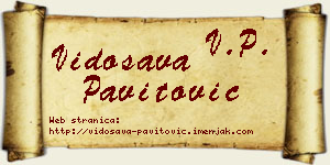 Vidosava Pavitović vizit kartica